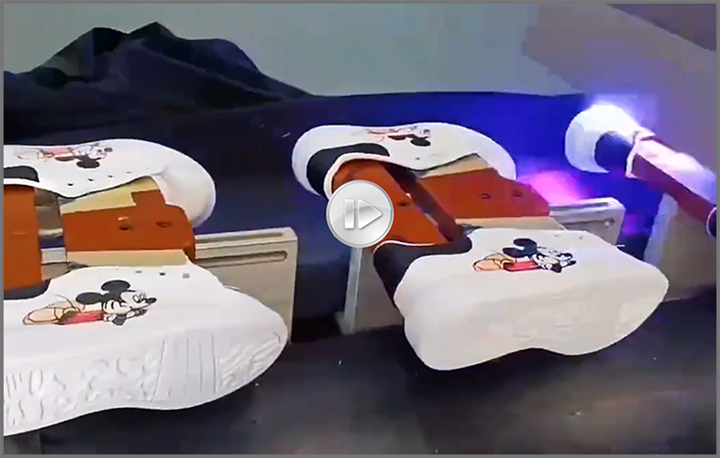 鞋子打印圖案，LR-2513高落差鞋子打印機(jī)